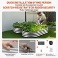 thumbnail image 3 of 6x3x1 ft Metal Raised Garden Bed, Galvanized Outdoor Planter Box with Open Bottom, Silver, 3 of 5