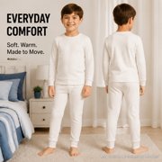 Beverly Hills Polo Club Boys Thermal Underwear Set Waffle Knit Top and Long Johns 6 Piece (2T-18), 2T Deep Blue/Ecru/Black