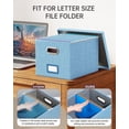 thumbnail image 4 of Organizador de archivos Oterri, azul cielo, con tapa, almacenamiento portátil, 4 of 8