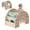 Wood, variant on Fowroa Kids Desk & Chair Set, Arched Wooden Study Desk with Storage Hutch, Storage Shelves Writing Table for Bedroom