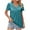 Blue Tops for Women, variant on HAPIMO Women's Trendy Loose Cotton Lined Pullover Dressy Tunic Clearance Summer Tees for Teen Girls Solid Color Ruched Short Sleeve Casual Workout Blouses V Neck Shirts Green L