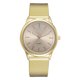 thumbnail image 1 of LVPAI Reloj de pulsera de cuarzo con aleación de gel de sílice para mujer, esfera redonda con diamantes de imitación (dorado), 1 of 3