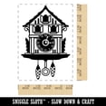 thumbnail image 2 of Cuckoo Clock German Black Forest House Rectangle Rubber Stamp Stamping Scrapbooking Crafting - Small 1.7in, 2 of 7