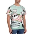 thumbnail image 2 of Qekee Cute Panda Classic Fit T-Shirt Men's Shirt Men's Tight Short Sleeves for Exercise, Running, Mountaineering - Cute Panda, 2 of 9
