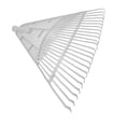 thumbnail image 4 of Zorion Garden Cleaning Leaf Rake Head Plastic 24 Tine Wide Lawn Equipment Accessory for White, 4 of 9