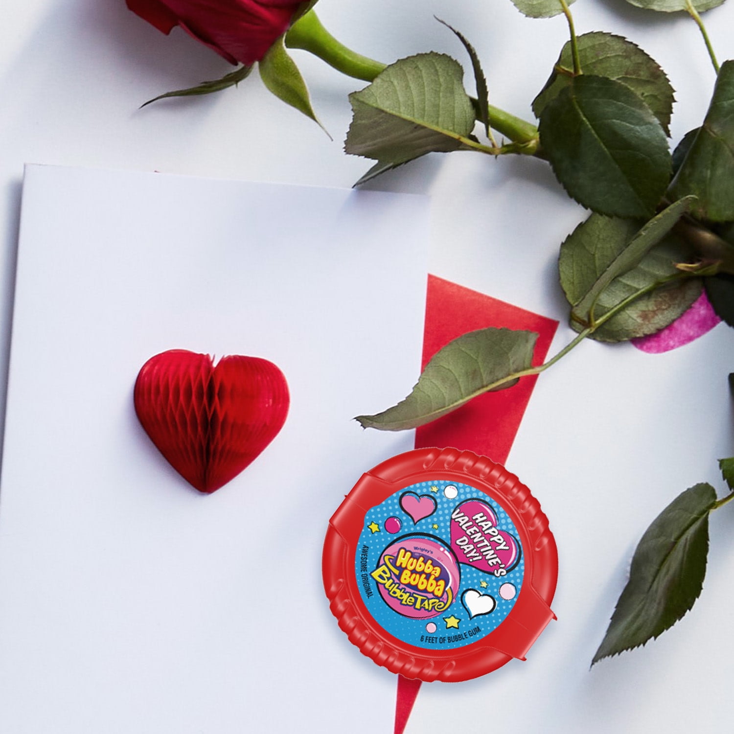 Hubba Bubba Valentine's Day Bubble Tape Chewing Gum - 2 oz Pack