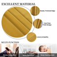 thumbnail image 3 of Velvet Curtains for Bedroom - Luxury Pom Pom Tasseled Room Darkening Drapes Thermal Insulated Privacy Rod Pocket Window Curtain Panels for Living Room Yellow W42" x L108", 3 of 7