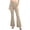 Khaki, variant on Flare Work Pants for Women Fashion Double Button High Waist Work Pants Stretch Business Office Slacks