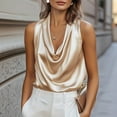 thumbnail image 2 of Camisole Tops for Women Satin Blouses for Button Down Shirts Long Sleeve Tops Tank Top, 2 of 4