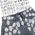thumbnail image 2 of 2 Sheets Water Soluble Embroidery Stabilizer DIY Stick Stitch Embroidery Paper with Pre-Printed Flowers Leaves Animals Pattern Beginners Sewing Lover Gift, 2 of 8
