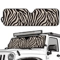 thumbnail image 2 of Yuyamidu Zebra Stripe Windshield Sun Shade Compatible with Jeep Wrangler JK JKU JL JLU 1997-2023 & Jeep Gladiator JT 2020-2023 16.14" x 52.95" Folding Front Window Sun Shade for Car Accessories, 2 of 7