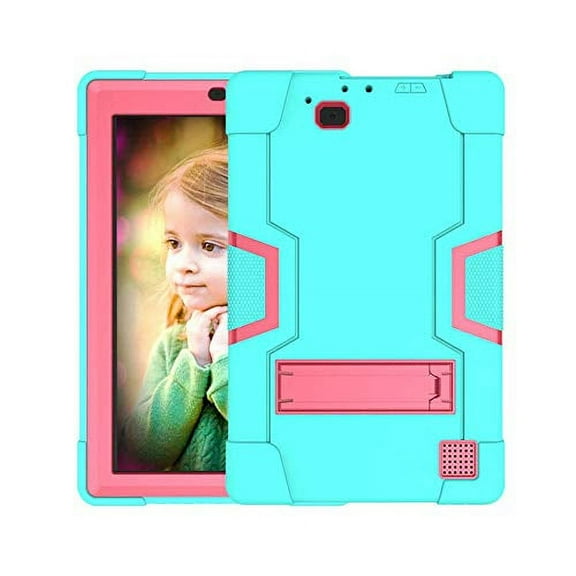 For RCA 11.5 inch Galileo Pro RCT6513W87DK Case,SOATUTO Heavy-Duty Drop-Proof and Shock-Resistant Rugged Hybrid Case Built-in Stand For RCA 11.5" Galileo Pro RCT6513W87DK Tablet - Green Pink