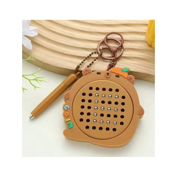 3PCS Capybara Magnetic Steel Ball Painting Board Doll Wholesale Squeeze Stress Relief Key Chain Accessories Couple Keychain Pendant Decor