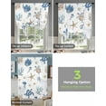 thumbnail image 4 of Blue Brown Coastal Tie Up Curtains for Kitchen Bathroom Bedroom Windows 45 Inch Length, Nautical Summer Beach Sea Turtle Balloon Drape Curtains Shade Rod Pocket Drapery Curtain Panel, 42"x54", 4 of 7
