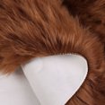 thumbnail image 6 of Unique Bargains Artificial Animal Wool Soft Faux Fur Sheepskin Plush Area Rug Brown 3x3 Feet Round, 6 of 8