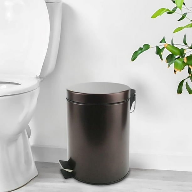 Bote de basura Zahari Home de acero inoxidable de 5 l/1.3 galones con tapa