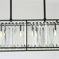 thumbnail image 5 of FETCOI Rectangular 4-Lights Chandelier k9 Crystal Pendant Light (Black), 5 of 6