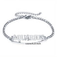 thumbnail image 3 of 1pc Stainless Steel Fashion New Zodiac Letter Pendant Bracelet Jewelry Gift Birthday Gift, 3 of 4