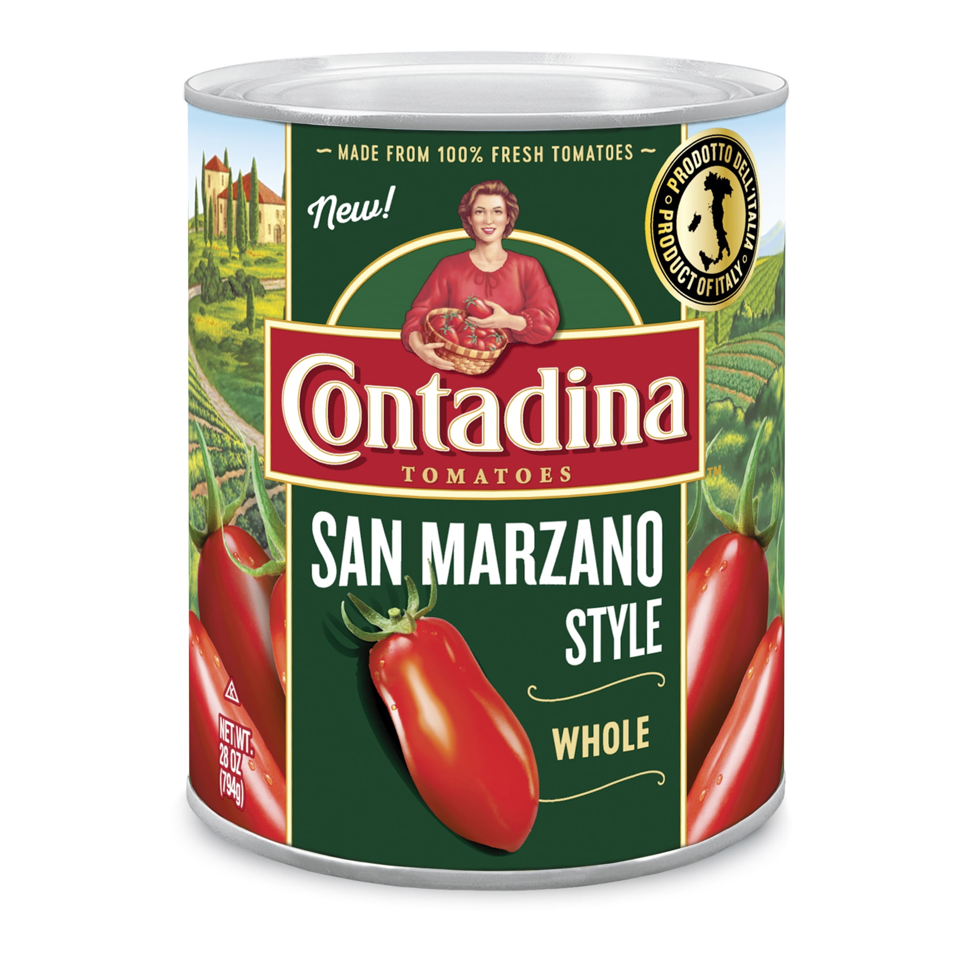 Contadina San Marzano Style Canned Whole Tomatoes, 28 oz Can