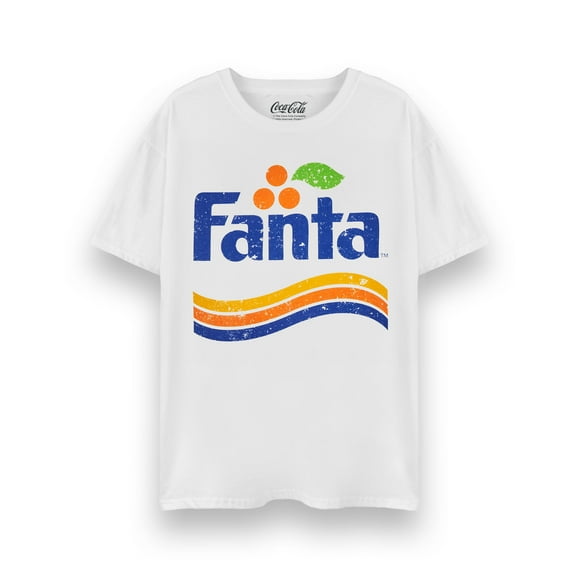 Coca Cola Fanta T-Shirt Unisexe Blanc à Manches Courtes