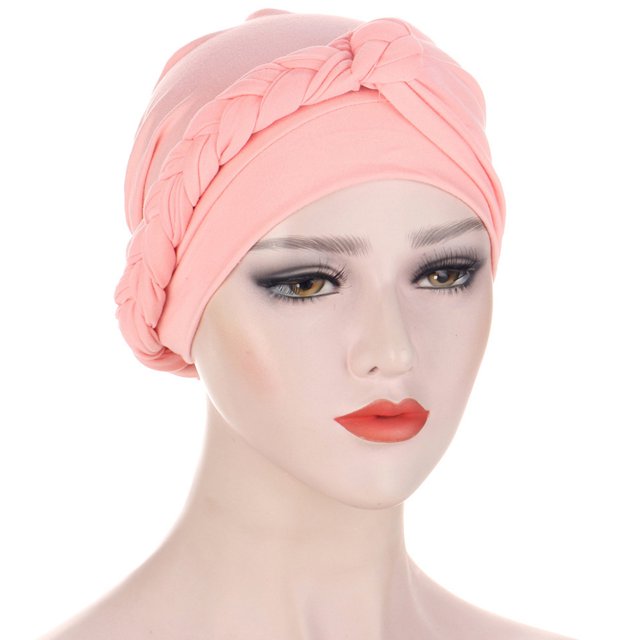 Bangcool Turban Headwrap Twisted Braid Elastic Beanie Headwrap Hair Loss Cover Sleep Cap