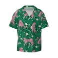 thumbnail image 2 of Lsque Tropical Leopard print Men's Cuban Collar Short Sleeve Shirt Summer Beachwear Casual Button Down Fashionable Vacation Leisure Shirt-XX-Large, 2 of 7