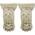 thumbnail image 2 of MERIVILLE Chatecu Drapery Sconce, Corbel Bracket, Drapery Scarf Swags, Wall Décor, French White with Gold Highlight, 2Pcs, 2 of 5