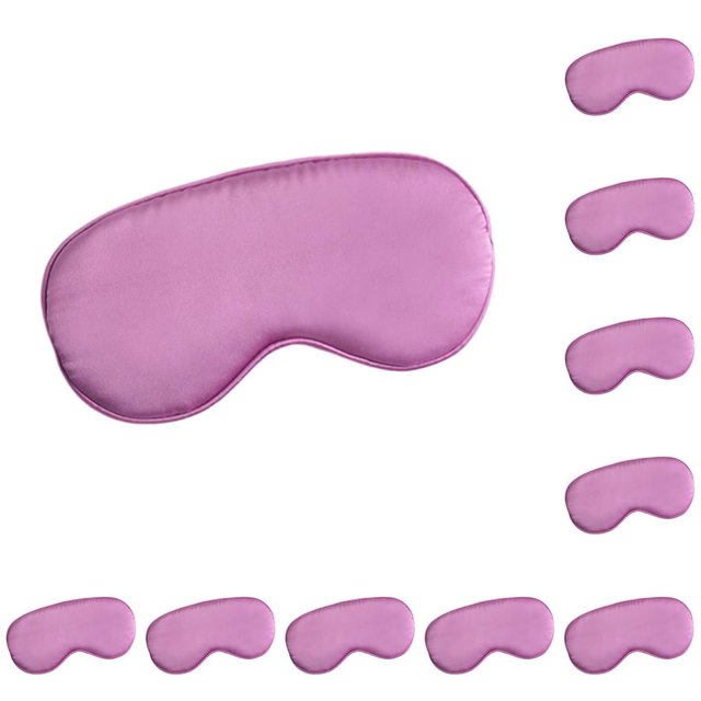 Guardurnaity Cubierta para los ojos, correa ajustable, venda para los ojos, bloqueo de luces, cómodo, flexible al tacto, accesorios de viaje, venda Violeta 10Conjunto