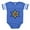 Royal Blue, variant on CafePress - Rainbow Stars Snowflake - Cute Infant Baby Football Bodysuit