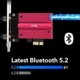 thumbnail image 6 of Cudy AX5400 Wireless WiFi 6E PCIe Card for PC, Bluetooth 5.3, AX210 Module Inside, Bluetooth 5.2/5/4.0, 802.11ax/ac/a/b/g/n, Windows 11,10, WE3000S, 6 of 9