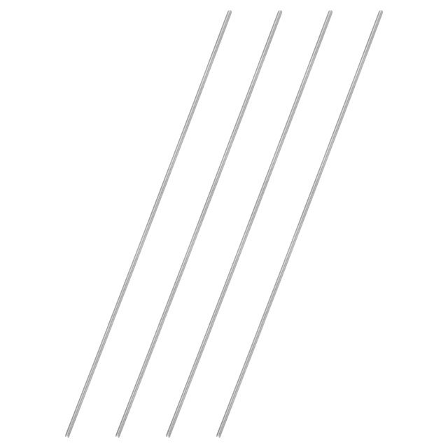 Uxcell 4Pcs Varilla Completamente Roscada, M2 x 0.4mm Paso 304 Acero Inoxidable, 200mm/8"