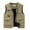 Khaki, variant on Herrnalise Men's Thin Sports Multi-bag Casual Quick-drying Loose Vest Mountaineering Tooling Outdoor Vest Jackets Olive Green