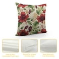 thumbnail image 4 of COMIO  Roses Decorative Pillow Covers Vintage Gold Burgundy Flowers Leaves Rustic Throw Pillow Covers for Sofa Couch Decoration, 4 of 5