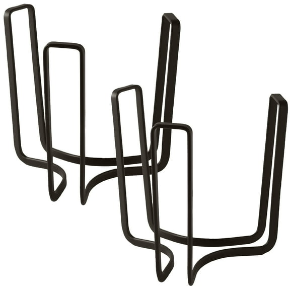 2 Pack Cabinet Organizer for Plates & Bowls – Heavy-Duty Metal Dish Rack, Space-Saving Non-Slip Shelf for Kitchen Storage (Black)