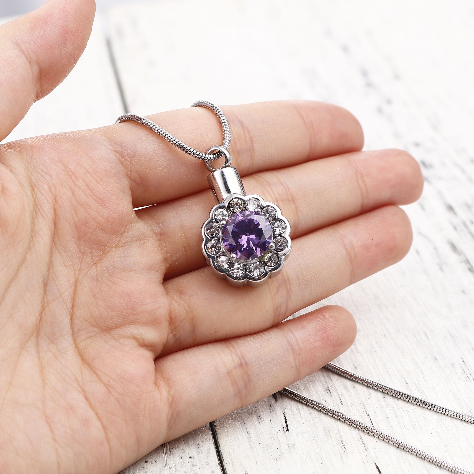 Amazon.com: Cremation Urn Jewelry Waterproof Diamond Hollow Flower Heart Urn  Pendant Memorial Remains Ashes Keepsake Necklace : Arts, Crafts & Sewing