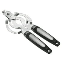 Jar Opener for Weak Hands, Stainless Steel Jar Lid Opener, Beer Bottle Opener for Seniors Black