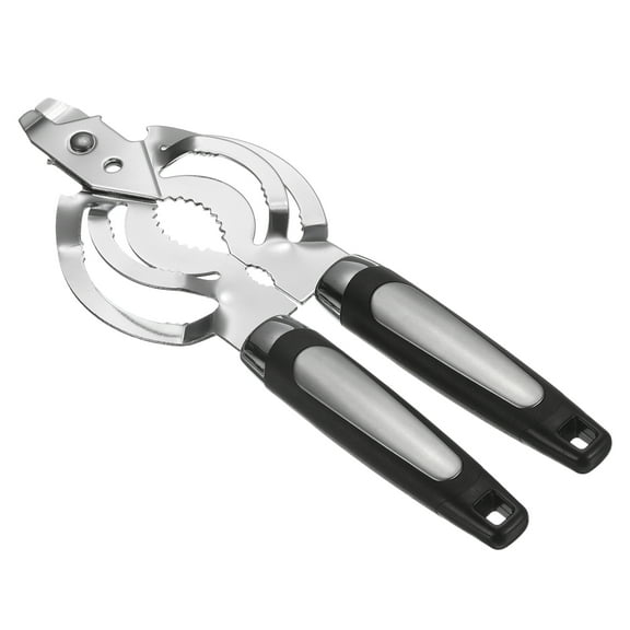 Jar Opener for Weak Hands, Stainless Steel Jar Lid Opener, Beer Bottle Opener for Seniors Black