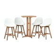 thumbnail image 4 of Amazonia Mons Eucalyptus Wood 5 Pieces Round Wood Patio Bar Set, Seating Capacity: 4, 4 of 8