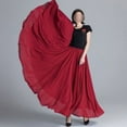 thumbnail image 4 of Elegant Double Layers Ballet Lyricals Dance Skirt for Women Big Swing Performances Long Skirt with Elastic Waist Lining, 4 of 9