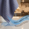 thumbnail image 4 of REGALWOVEN 100% Cotton Waffle Weave Kitchen Towels, 2 Pack Solid Color Dish Cloths with Hanging Loop Grey 12" x 12", 4 of 6