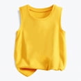 thumbnail image 5 of NIEWTR Girls' Loose Crew Neck Tank Tops Sleeveless Casual Summer Wide Strap Blouse Tees(Yellow,18-24 Months), 5 of 6
