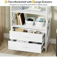 thumbnail image 5 of Tribesigns Bookshelf with Drawers, 70.8" Modern Bookcase with 2 Drawers, 5 Shelf Open Shelf for Living Room, Bedroom, Home, Office (White, 1pc), 5 of 5