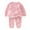 Pink, variant on Kids Knitted Tracksuit Set Ribbed Sportswear Outfits for Toddlers and Children Two Piece Comfy Wear