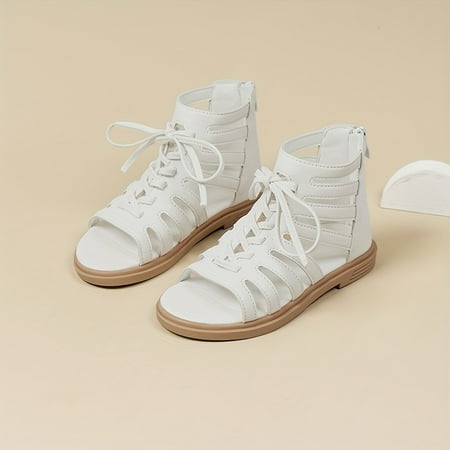 

Girls Roman Sandals Non-Slip Open Toe Princess Shoes Summer