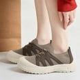 thumbnail image 5 of IEMIEMIEM Womens Orthopedic Shoes Arch Support Slip on Non Slip Sneakers Wide Knitted Mesh Stretch Server Shoes Comfort 2026 New Orthopedic Shoes Coffee 8.5 Wide, 5 of 6