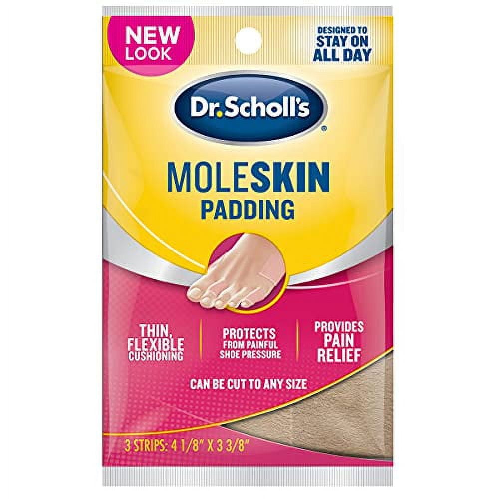 Dr. Scholl s Molefoam Padding Strips 2Ct Thick Soft Blister Bunion Relief Size 4 1 8 x 3 3 8 Walmart