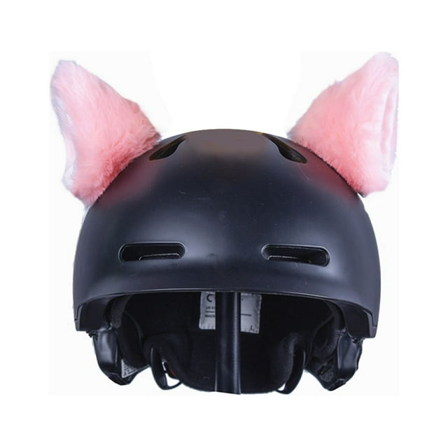 2 uds orejas de gato de peluche bonitos accesorios para casco casco de esquí casco de motocicleta casco de Snowboard (casco no incluido)