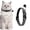 Black#16549, variant on Adjustable Cat Collar with Bells, Paw Print Polyester Breakaway Safety Clasp and Reflective Strip, for Kittens and Puppies, Black/Yellow/Gray/Purple, 19–32 cm
