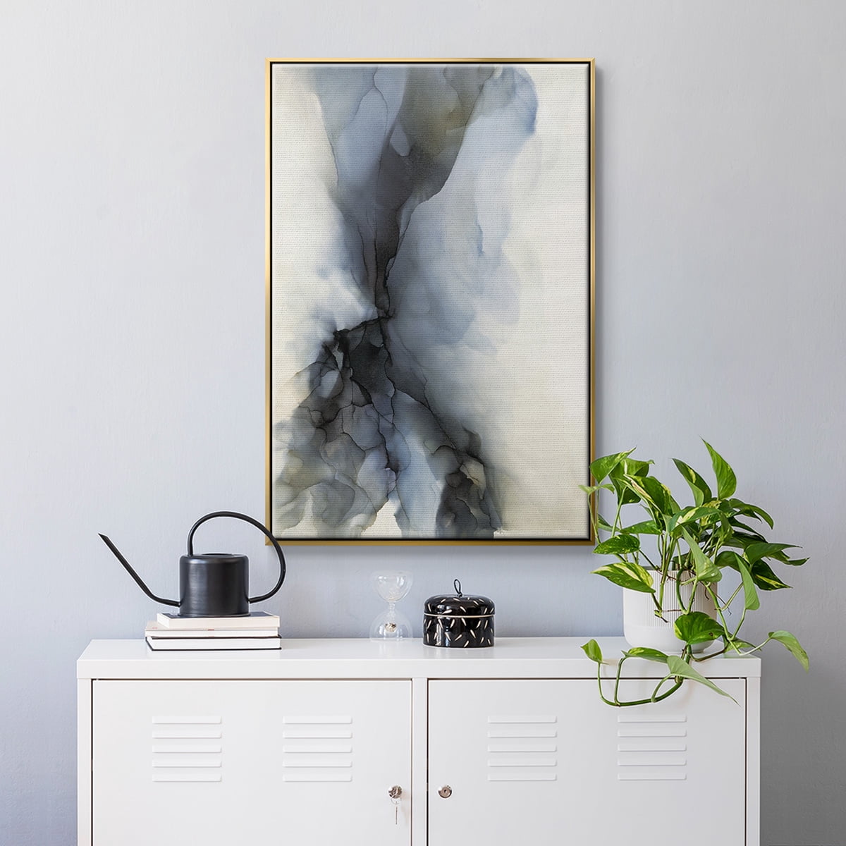 Low Tide Framed Premium Gallery Wrapped Canvas - Ready to Hang - 27 x 41 - Gold Floating Frame