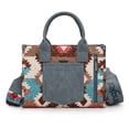 thumbnail image 5 of Montana West Women's Wrangler Purse - Stylish Western Aztec Tote Bag with Guitar Strap Boho Chic Design for Every Occasion, Jean, 5 of 7
